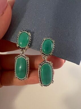 Nordstrom Teal Double Oval Drop Earrings - Women Jewelry